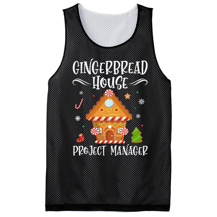 Gingerbread House Project Manager Baking Xmas Pajamas Mesh Reversible Basketball Jersey Tank