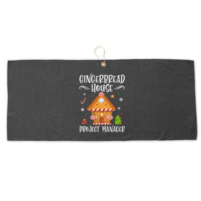 Gingerbread House Project Manager Baking Xmas Pajamas Large Microfiber Waffle Golf Towel