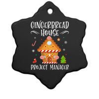 Gingerbread House Project Manager Baking Xmas Pajamas Ceramic Star Ornament