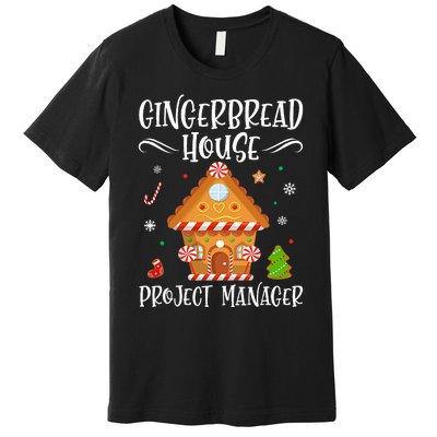 Gingerbread House Project Manager Baking Xmas Pajamas Premium T-Shirt