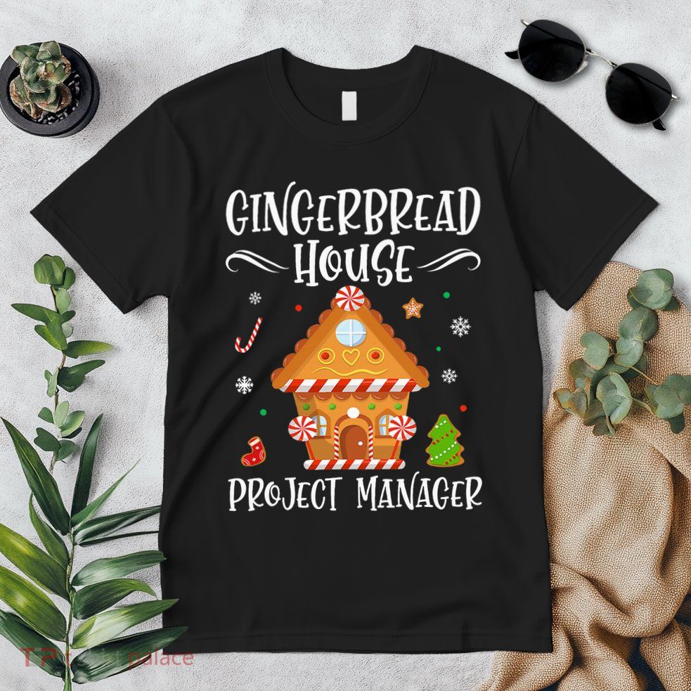 Gingerbread House Project Manager Baking Xmas Pajamas Premium T-Shirt