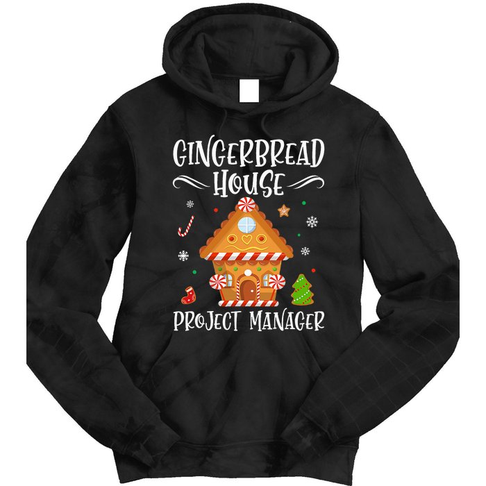 Gingerbread House Project Manager Baking Xmas Pajamas Tie Dye Hoodie