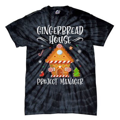 Gingerbread House Project Manager Baking Xmas Pajamas Tie-Dye T-Shirt