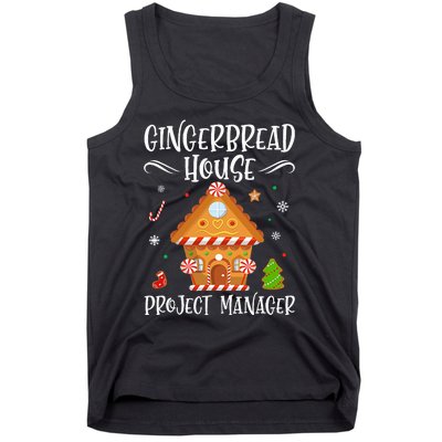 Gingerbread House Project Manager Baking Xmas Pajamas Tank Top