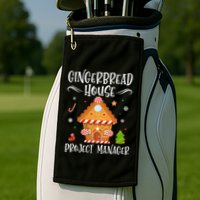 Gingerbread House Project Manager Baking Xmas Pajamas Golf Towel