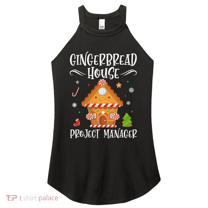 Gingerbread House Project Manager Baking Xmas Pajamas Women's Perfect Tri Rocker Tank