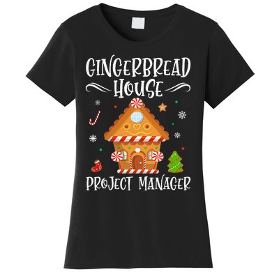 Gingerbread House Project Manager Baking Xmas Pajamas Women's T-Shirt