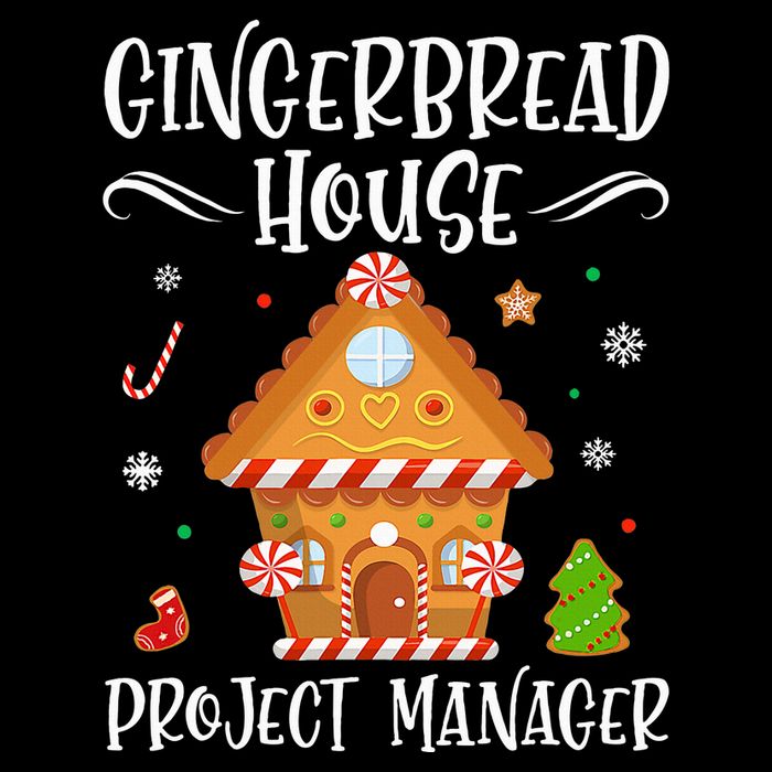 Gingerbread House Project Manager Baking Xmas Pajamas Wool Snapback Cap
