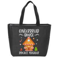 Gingerbread House Project Manager Baking Xmas Pajamas Zip Tote Bag