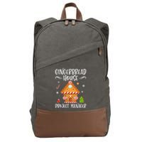 Gingerbread House Project Manager Baking Xmas Pajamas Cotton Canvas Backpack