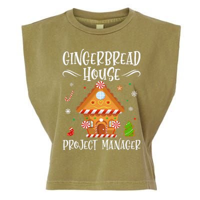 Gingerbread House Project Manager Baking Xmas Pajamas Garment-Dyed Women's Muscle Tee