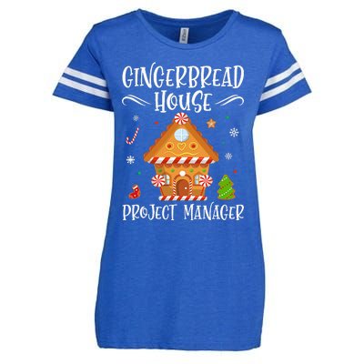 Gingerbread House Project Manager Baking Xmas Pajamas Enza Ladies Jersey Football T-Shirt