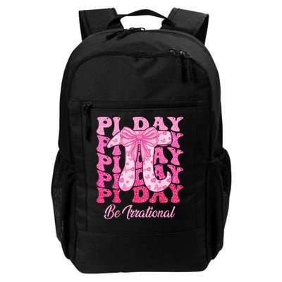 Groovy Happy Pi Day 3.14 Coquette Bow Math Teachers Students Daily Commute Backpack
