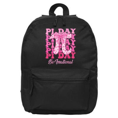 Groovy Happy Pi Day 3.14 Coquette Bow Math Teachers Students 16 in Basic Backpack