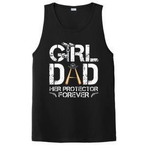 GirlDad Her Protector Forever Funny Father PosiCharge Competitor Tank