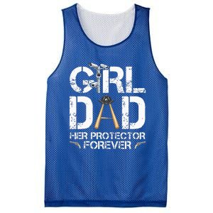 GirlDad Her Protector Forever Funny Father Mesh Reversible Basketball Jersey Tank