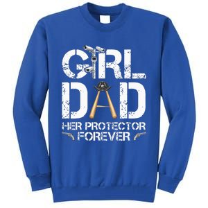 GirlDad Her Protector Forever Funny Father Tall Sweatshirt