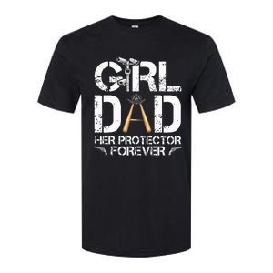 GirlDad Her Protector Forever Funny Father Softstyle CVC T-Shirt