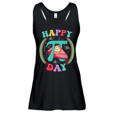 Groovy Happy Pi Day 3.14 Pi Number Math Teachers Students Ladies Essential Flowy Tank