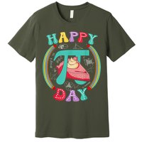 Groovy Happy Pi Day 3.14 Pi Number Math Teachers Students Premium T-Shirt