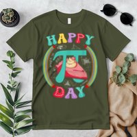 Groovy Happy Pi Day 3.14 Pi Number Math Teachers Students Premium T-Shirt