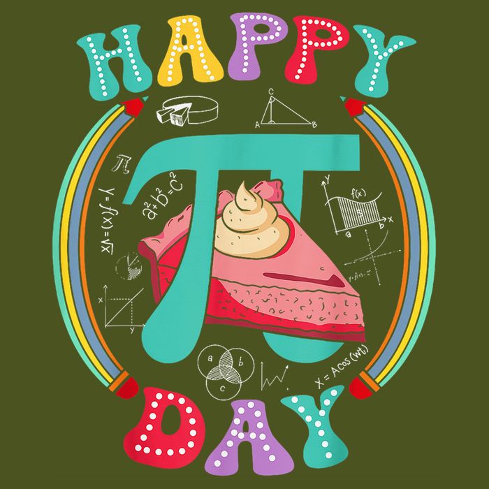 Groovy Happy Pi Day 3.14 Pi Number Math Teachers Students Premium T-Shirt