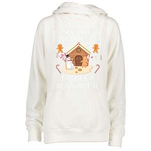 Gingerbread House Project Ager Decorating Baking Xmas Gift Womens Funnel Neck Pullover Hood