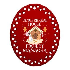 Gingerbread House Project Ager Decorating Baking Xmas Gift Ceramic Oval Ornament