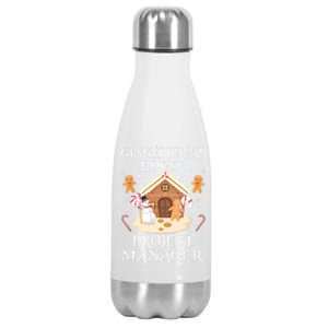 Gingerbread House Project Ager Decorating Baking Xmas Gift Stainless Steel Insulated Water Bottle