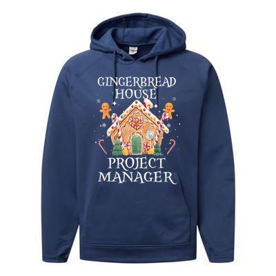 Gingerbread House Project Ager Decorating Baking Xmas Funny Gift Performance Fleece Hoodie