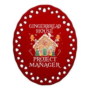 Gingerbread House Project Ager Decorating Baking Xmas Funny Gift Ceramic Oval Ornament