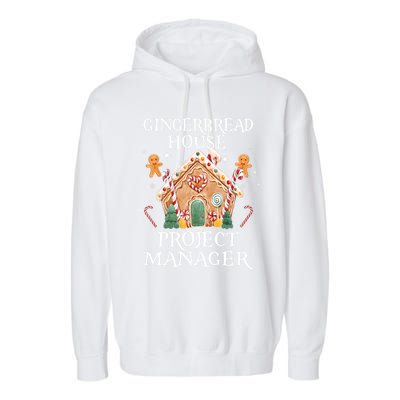 Gingerbread House Project Ager Decorating Baking Xmas Funny Gift Garment-Dyed Fleece Hoodie