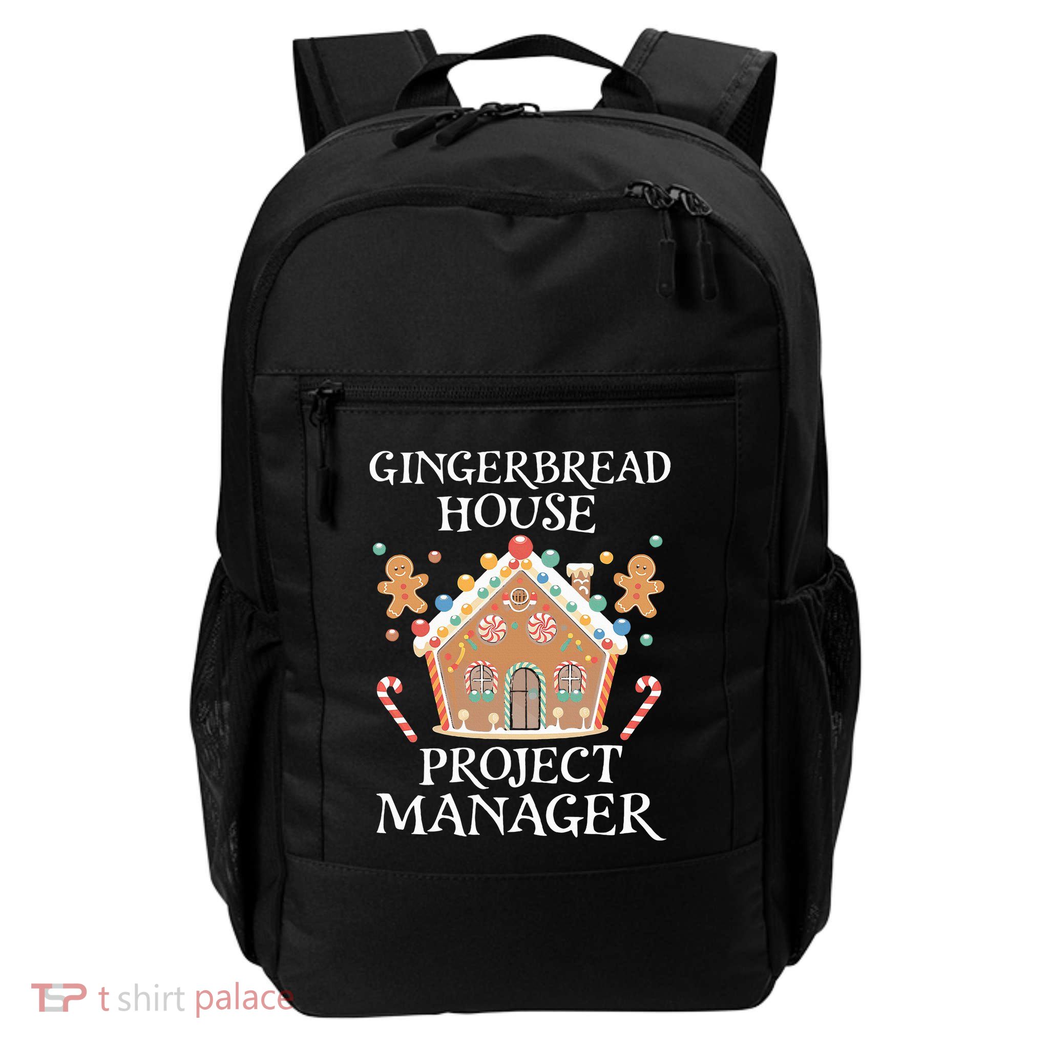 Gingerbread House Project Manager Cookie Baking Christmas Daily Commute Backpack