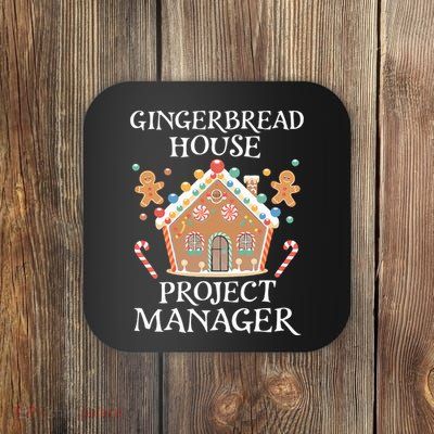 Gingerbread House Project Manager Cookie Baking Christmas Coaster