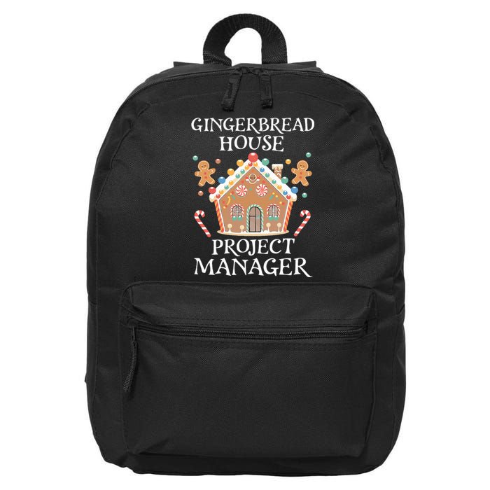 Gingerbread House Project Manager Cookie Baking Christmas 16 in Basic Backpack