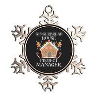 Gingerbread House Project Manager Cookie Baking Christmas Metallic Star Ornament