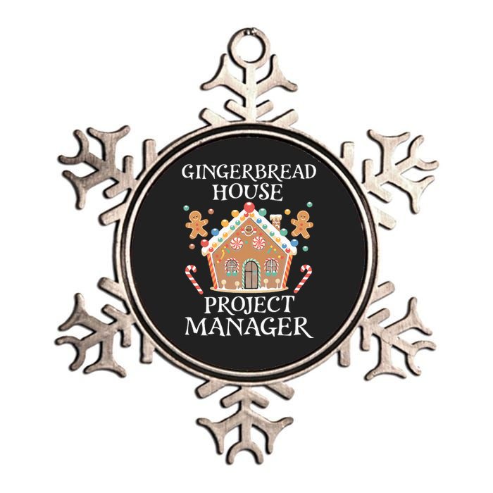 Gingerbread House Project Manager Cookie Baking Christmas Metallic Star Ornament