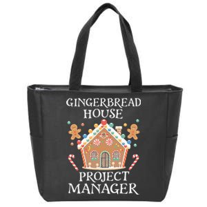 Gingerbread House Project Manager Cookie Baking Christmas Zip Tote Bag