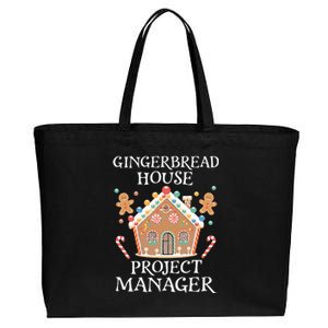 Gingerbread House Project Manager Cookie Baking Christmas Cotton Canvas Jumbo Tote