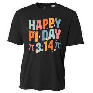 Groovy Happy Pi Day Mathematic Math Teacher Pi Day 3.14 Cooling Performance Crew T-Shirt