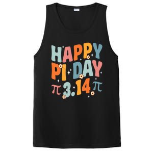 Groovy Happy Pi Day Mathematic Math Teacher Pi Day 3.14 PosiCharge Competitor Tank