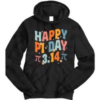 Groovy Happy Pi Day Mathematic Math Teacher Pi Day 3.14 Tie Dye Hoodie