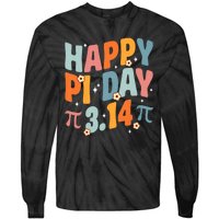 Groovy Happy Pi Day Mathematic Math Teacher Pi Day 3.14 Tie-Dye Long Sleeve Shirt