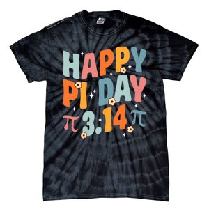 Groovy Happy Pi Day Mathematic Math Teacher Pi Day 3.14 Tie-Dye T-Shirt