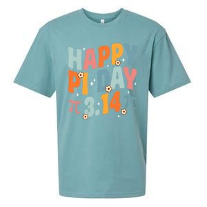 Groovy Happy Pi Day Mathematic Math Teacher Pi Day 3.14 Sueded Cloud Jersey T-Shirt