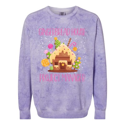 Gingerbread House Project Manager Family Matching Colorblast Crewneck Sweatshirt