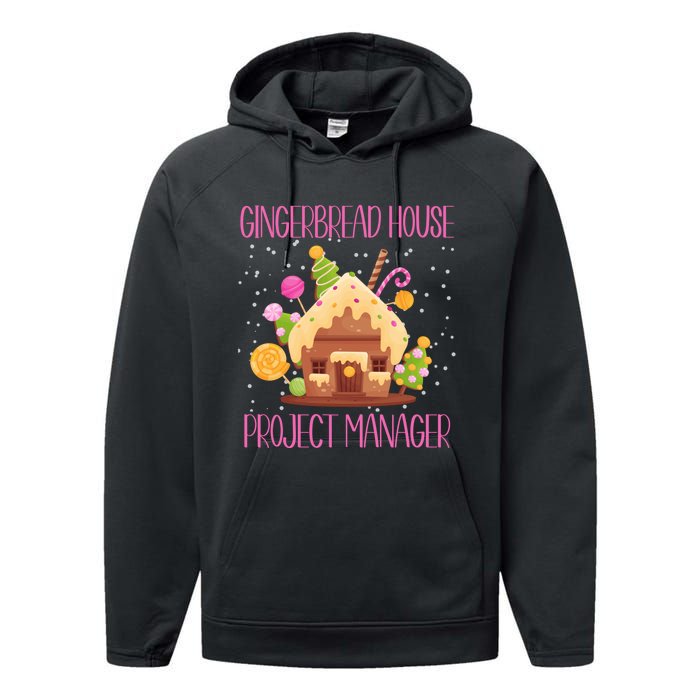 Gingerbread House Project Manager Family Matching Performance Fleece Hoodie