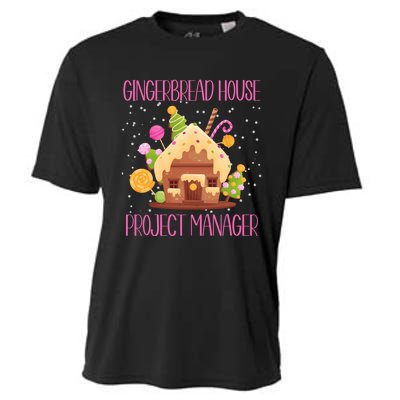 Gingerbread House Project Manager Family Matching Cooling Performance Crew T-Shirt