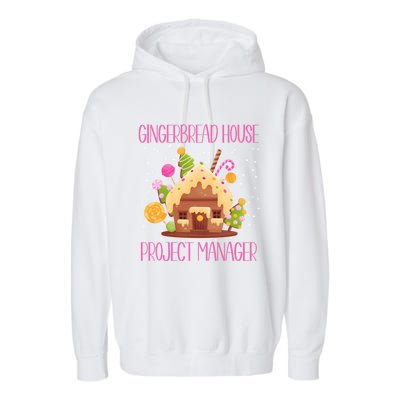 Gingerbread House Project Manager Family Matching Garment-Dyed Fleece Hoodie