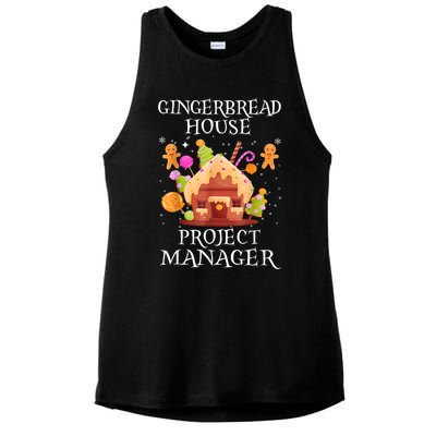 Gingerbread House Project Manager Decorating Baking Xmas Ladies PosiCharge Tri-Blend Wicking Tank